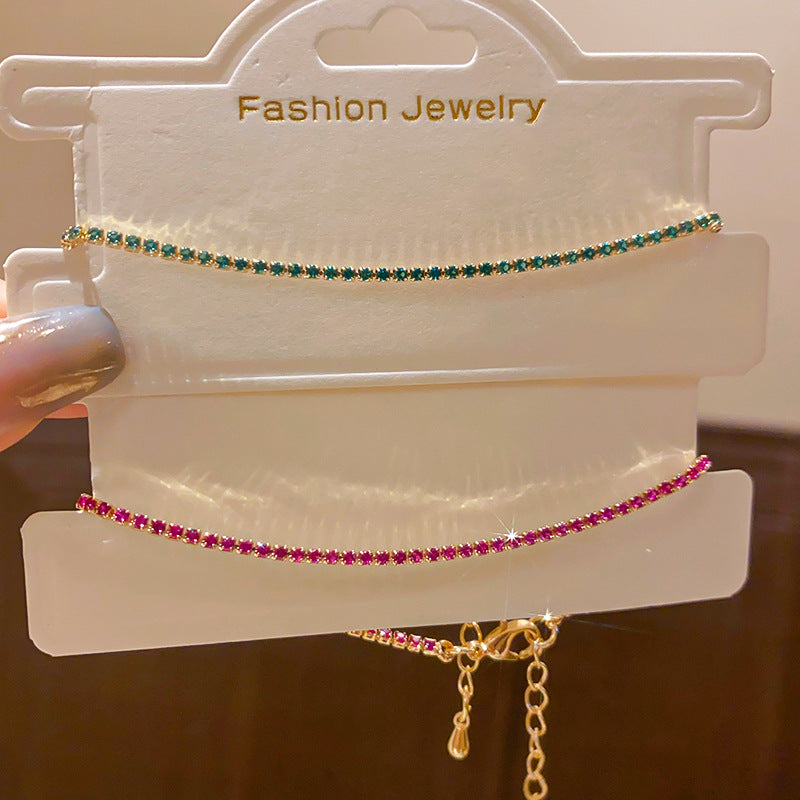 Women's Super Shiny Fine Zircon Square Light Luxury High-grade Exquisite Fashion Bracelet
