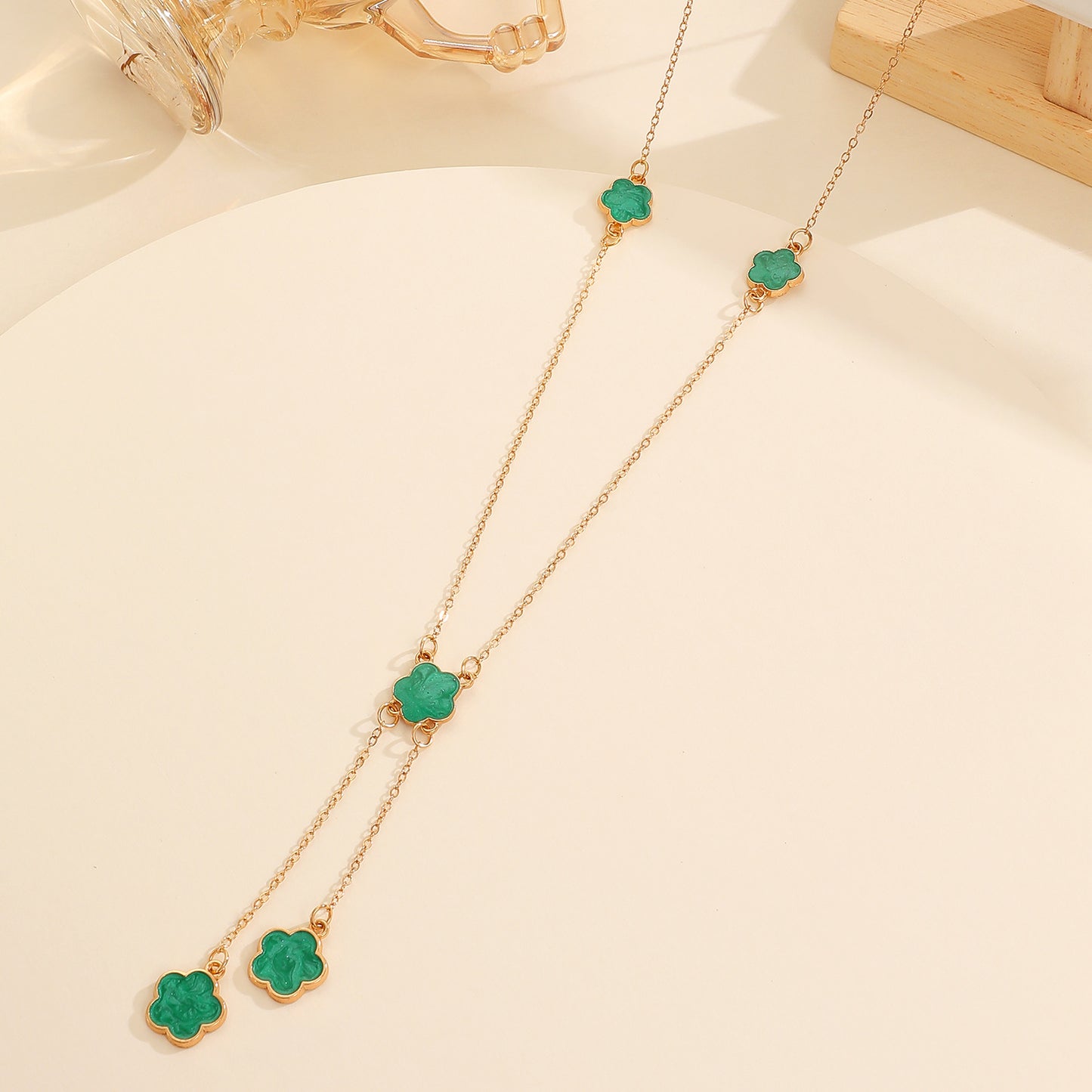 Lucky Flower Parthenocissus Grass Ear Female Jewelry Set