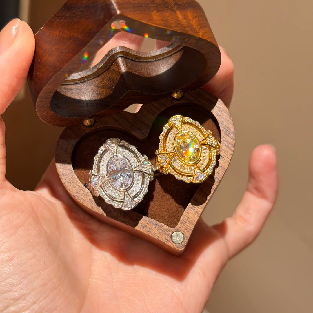 Medieval Guardian Knight Style Round Track Flashing Ring