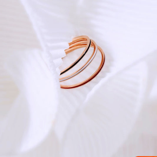 Titanium Steel Color Retaining Extremely Fine Index Finger Female Rings