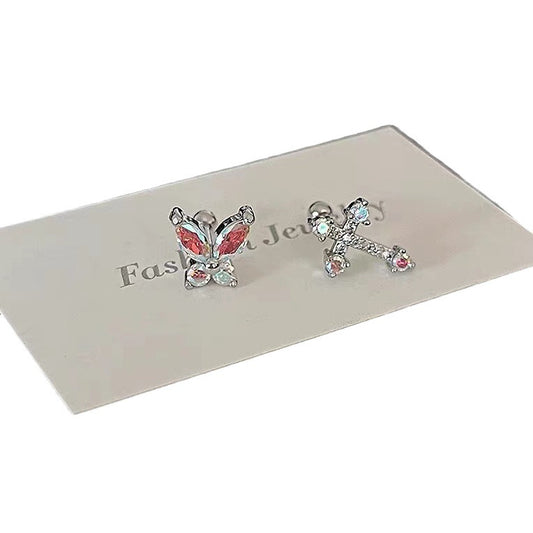 Micro Inlaid Zirconium Ear Bone Love Earrings