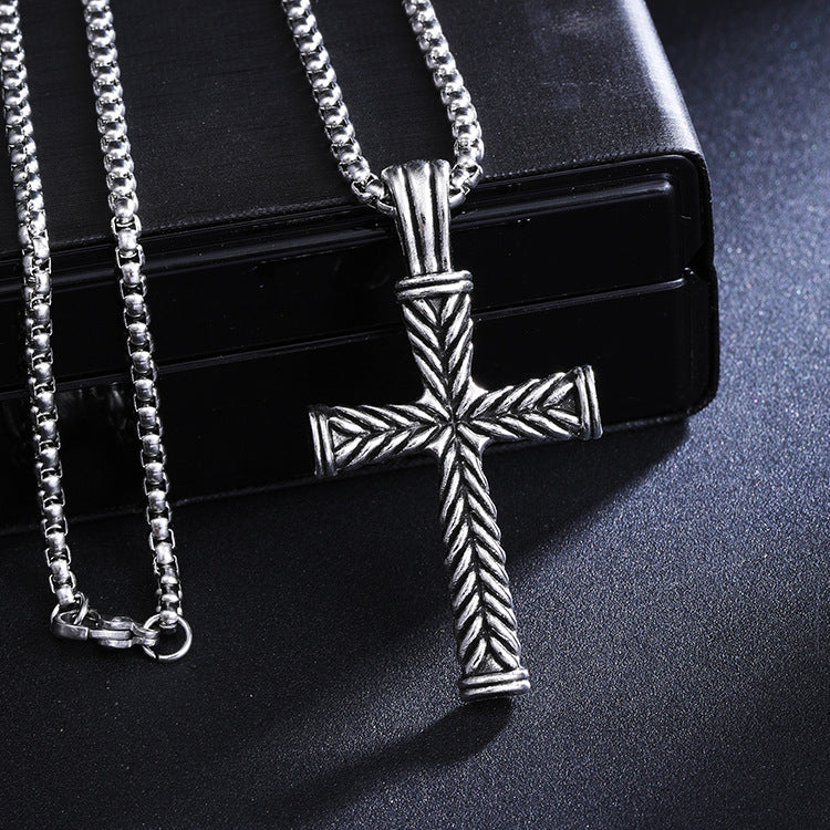 Women's & Men's Baroque Cross Hip Hop Versatile Sweater Chain Pendants