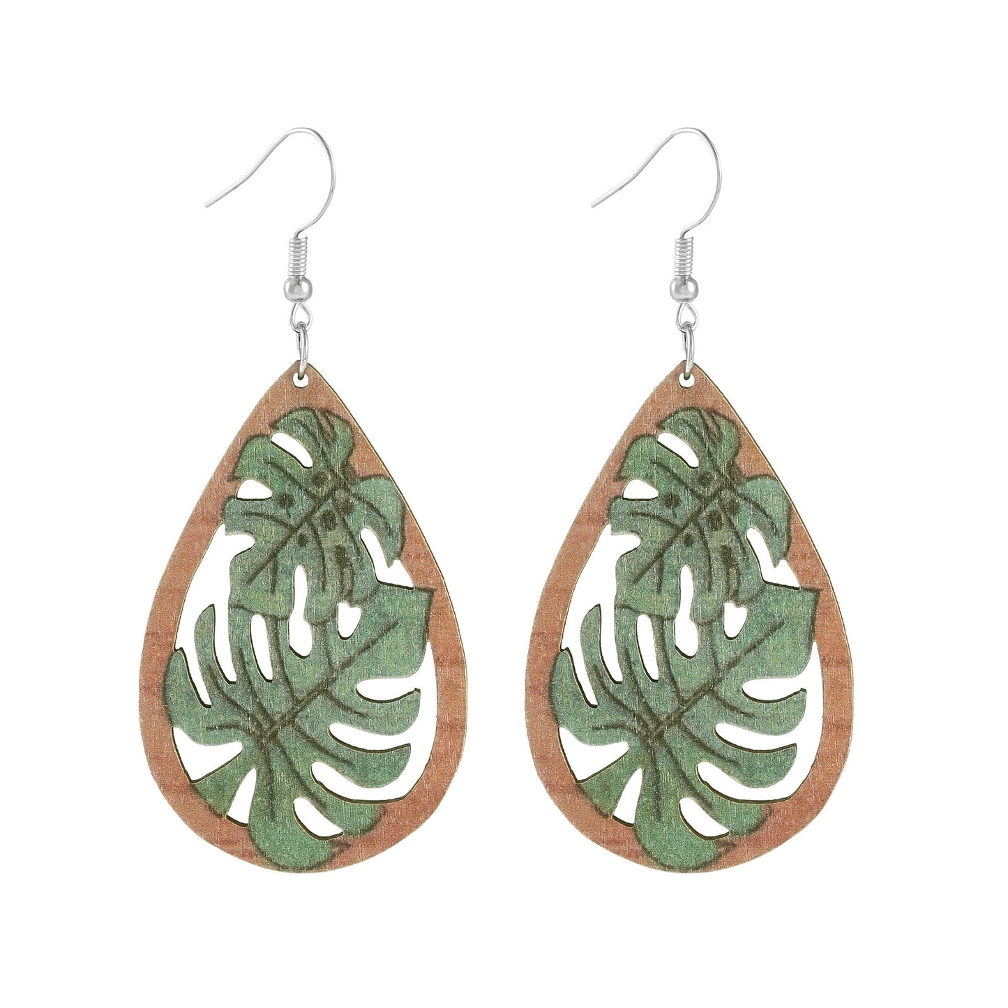 Fully Managed Environmentally Friendly Wooden Retro Personalized Rugby Style Earrings