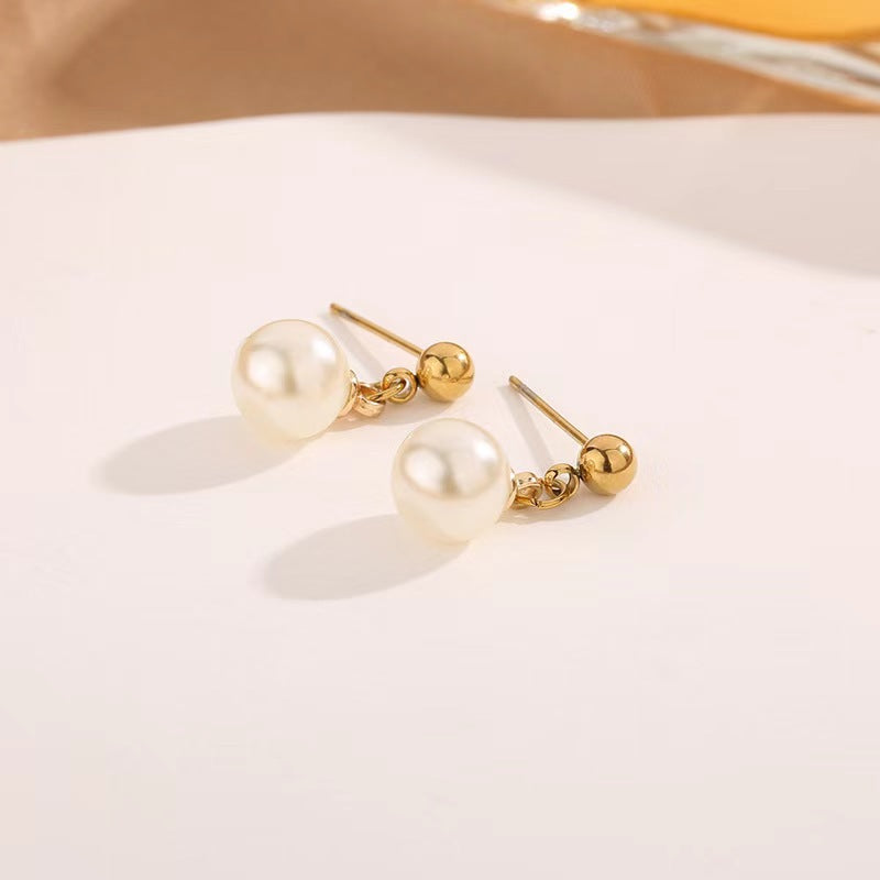 Fashion Titanium Steel Female Niche High-grade Summer Earrings