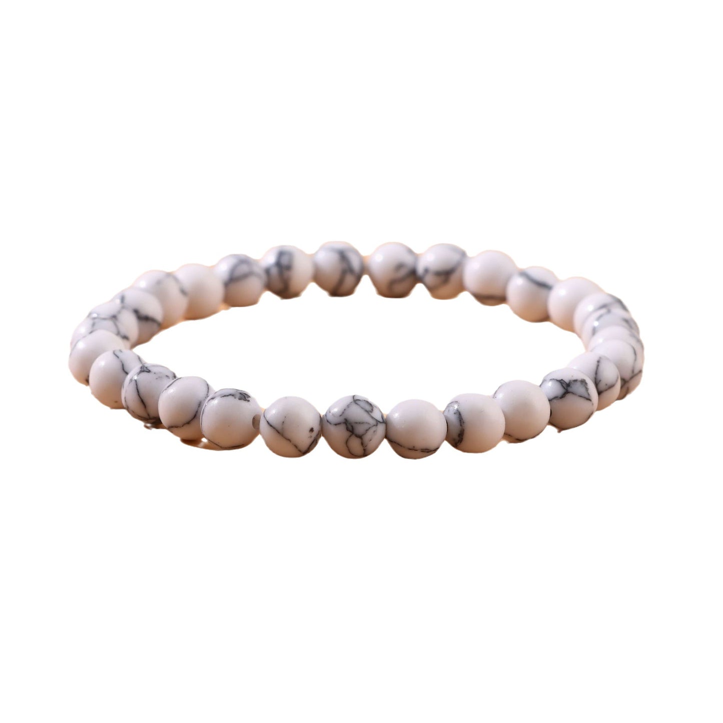 Women's & Men's Round Beads Couple Fashion Elastic String Beaded Bracelets