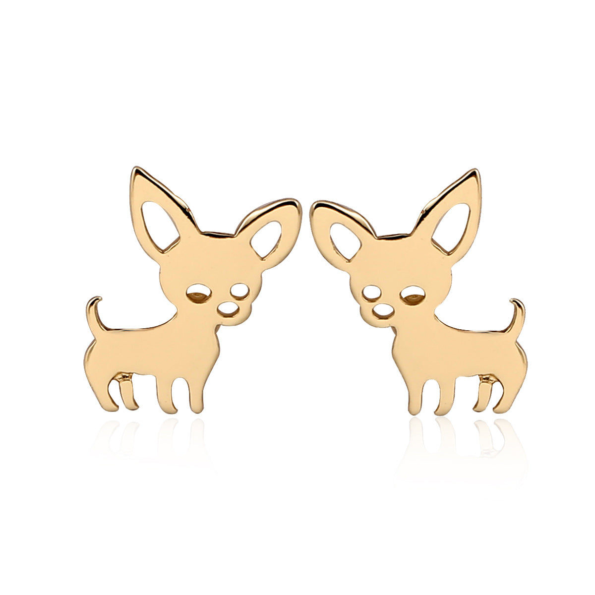 Fashion Flying Deer Head Brush Paper Crane Earrings