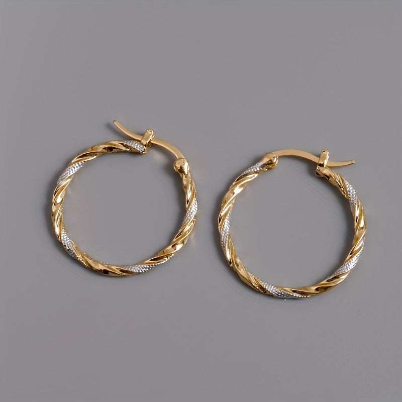 Women's Spiral Big Circle Simple Coarse Ear Hook Earrings