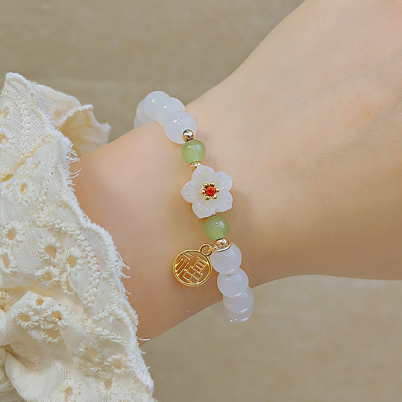 Glass Beaded Female Sweet Lily Gift Bracelets