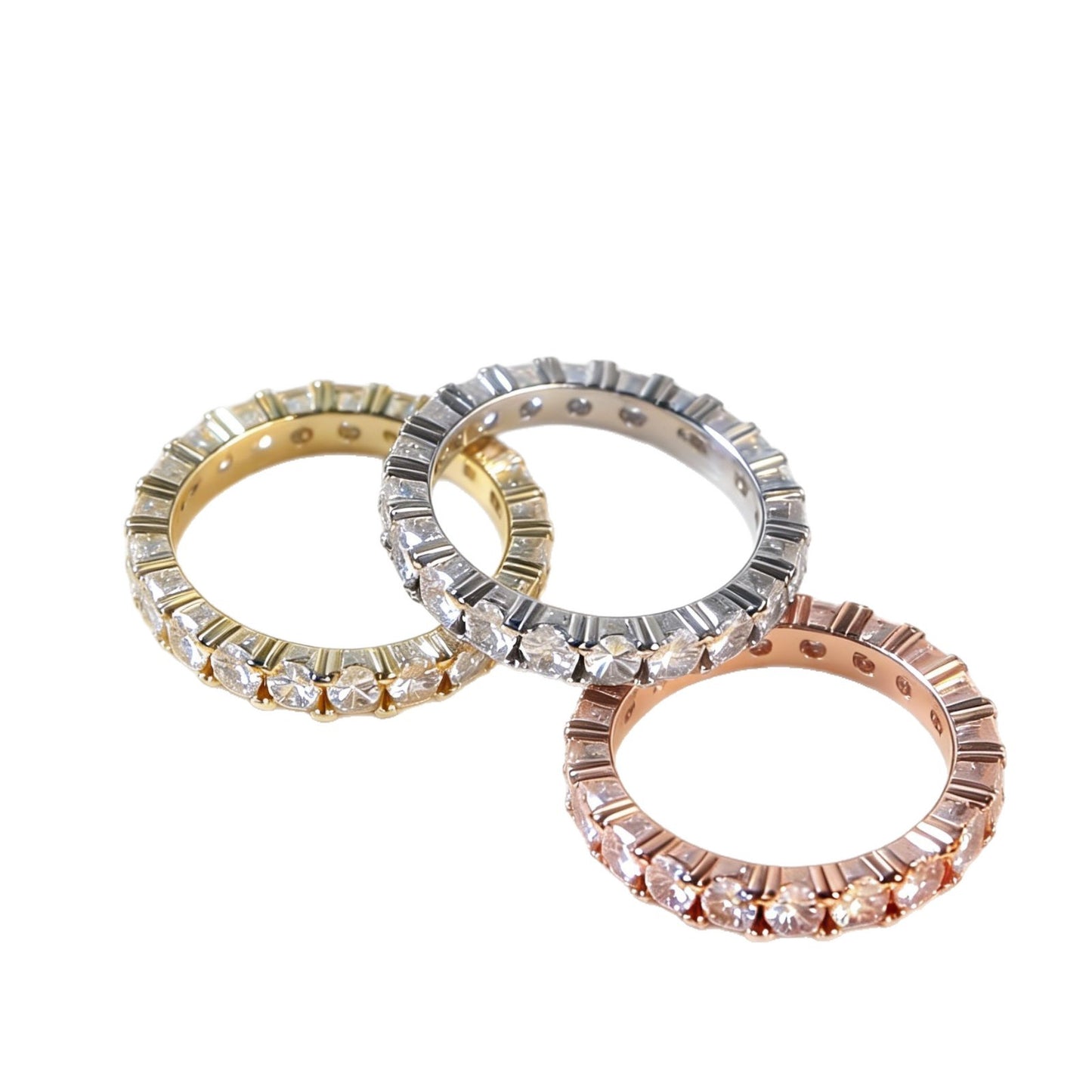 Fashion Trendy Female Full Diamond Inlaid Super Flash Ring