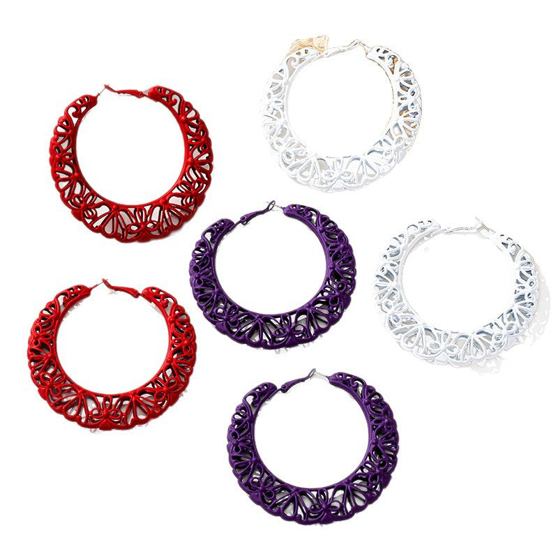 Women's Ear High-grade Temperament Retro Exaggerated Left Right Stud Earrings