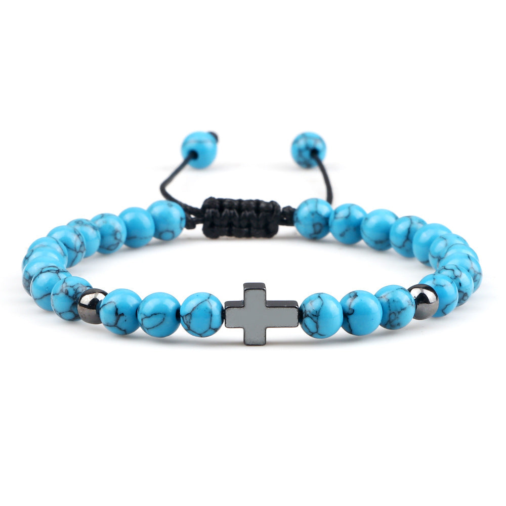 Popular Comfortable Cross Woven Beads Pull Bracelet