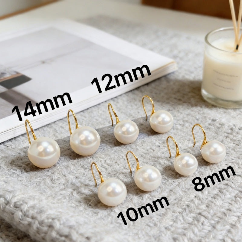 Women's Sterling Sier High Heels Pearl Temperamental Ear Hook