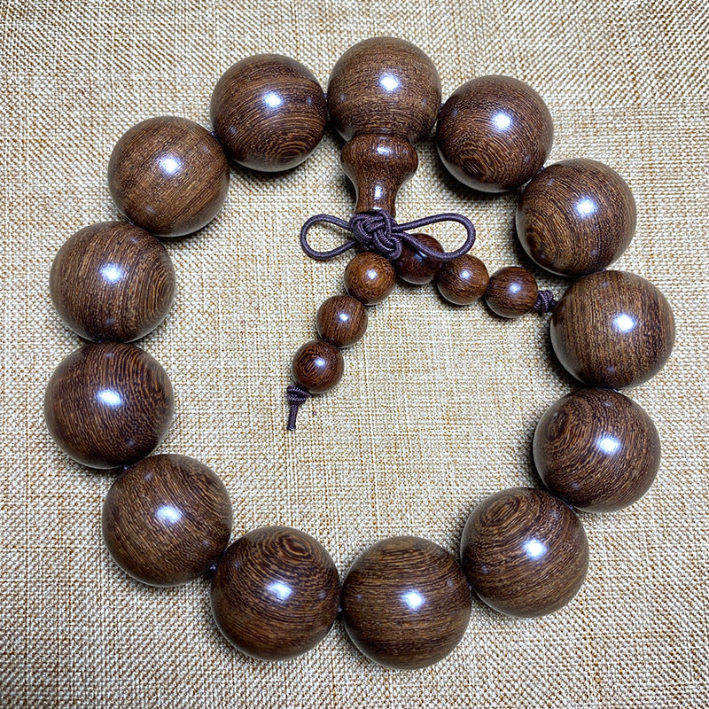 Women's & Men's Gold Sandalwood For Beads In Large Bracelet