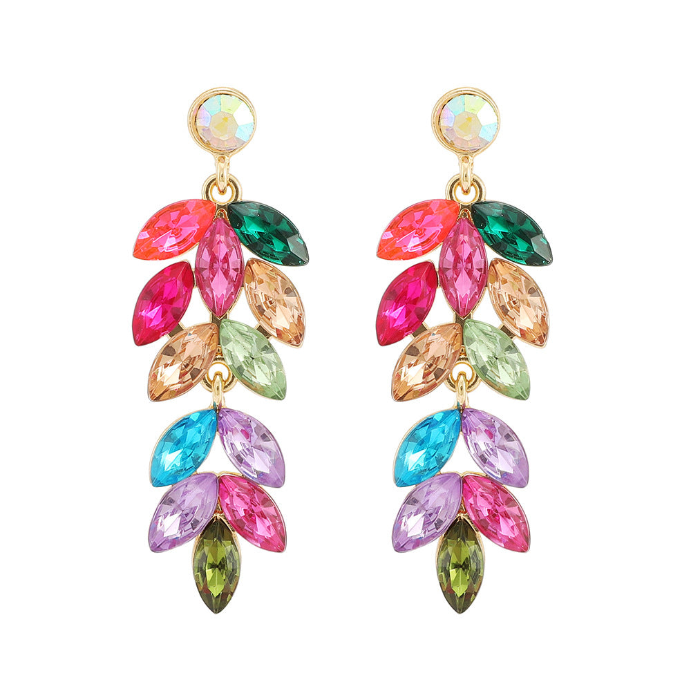 Women's Light Luxury Rhinestone For Shiny Fashion Unique Design Earrings