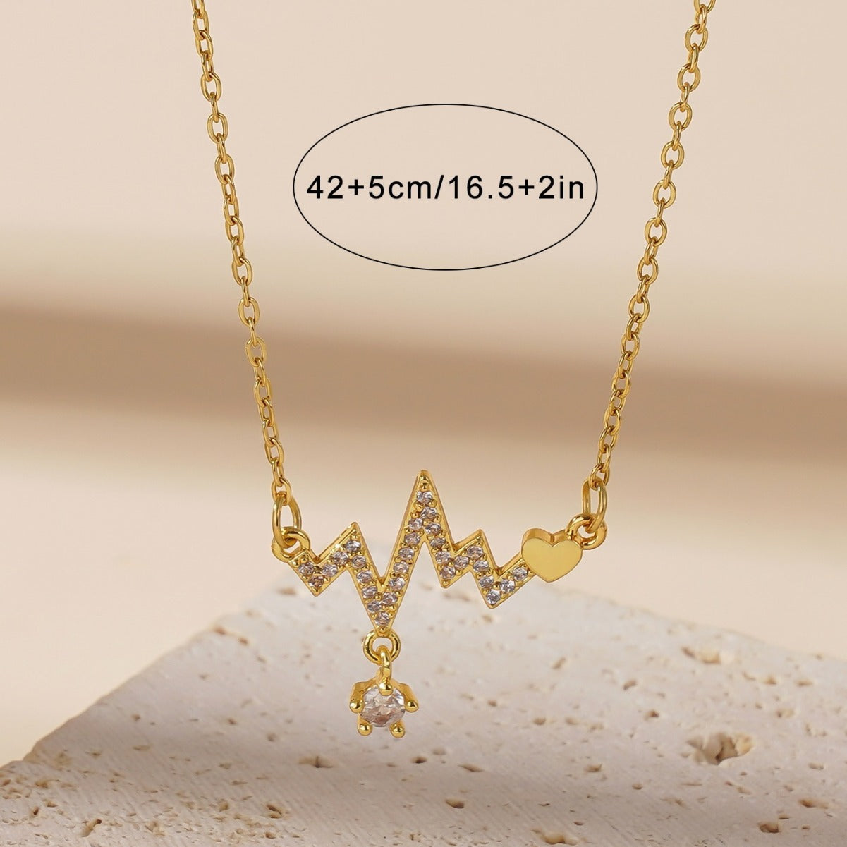 Korean Style Trendy Grace Ecg Titanium Necklaces