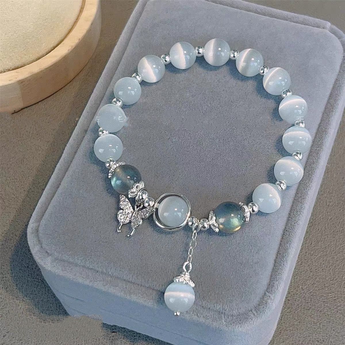Stone Crystal Butterfly Female Design Gray Bracelets