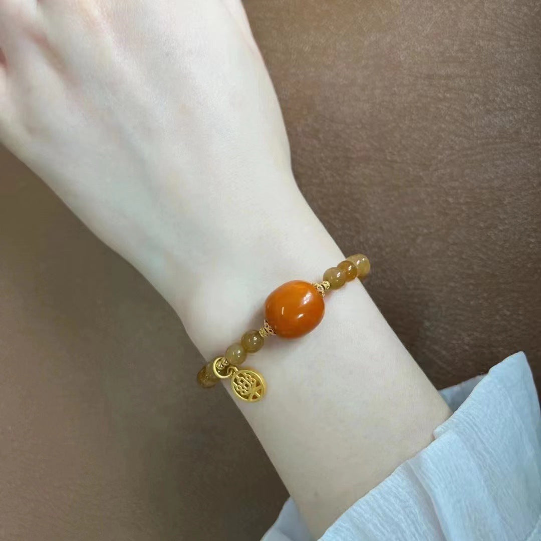 Beeswax Stone Music Chinese Style Elegant Pendants