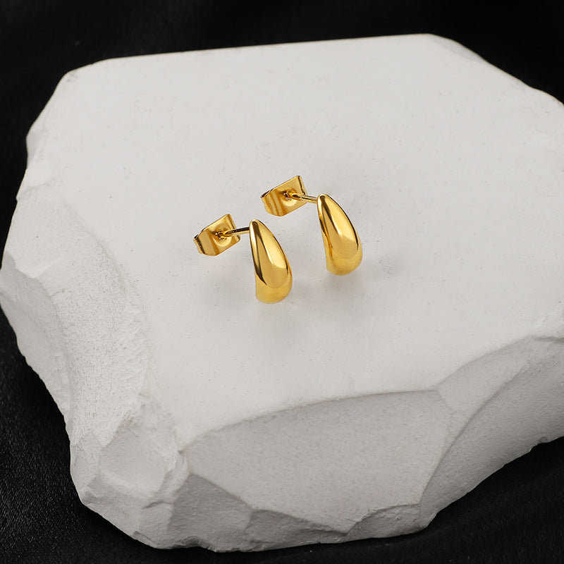Women's Personalized Small Drop Colorfast French Retro Earrings