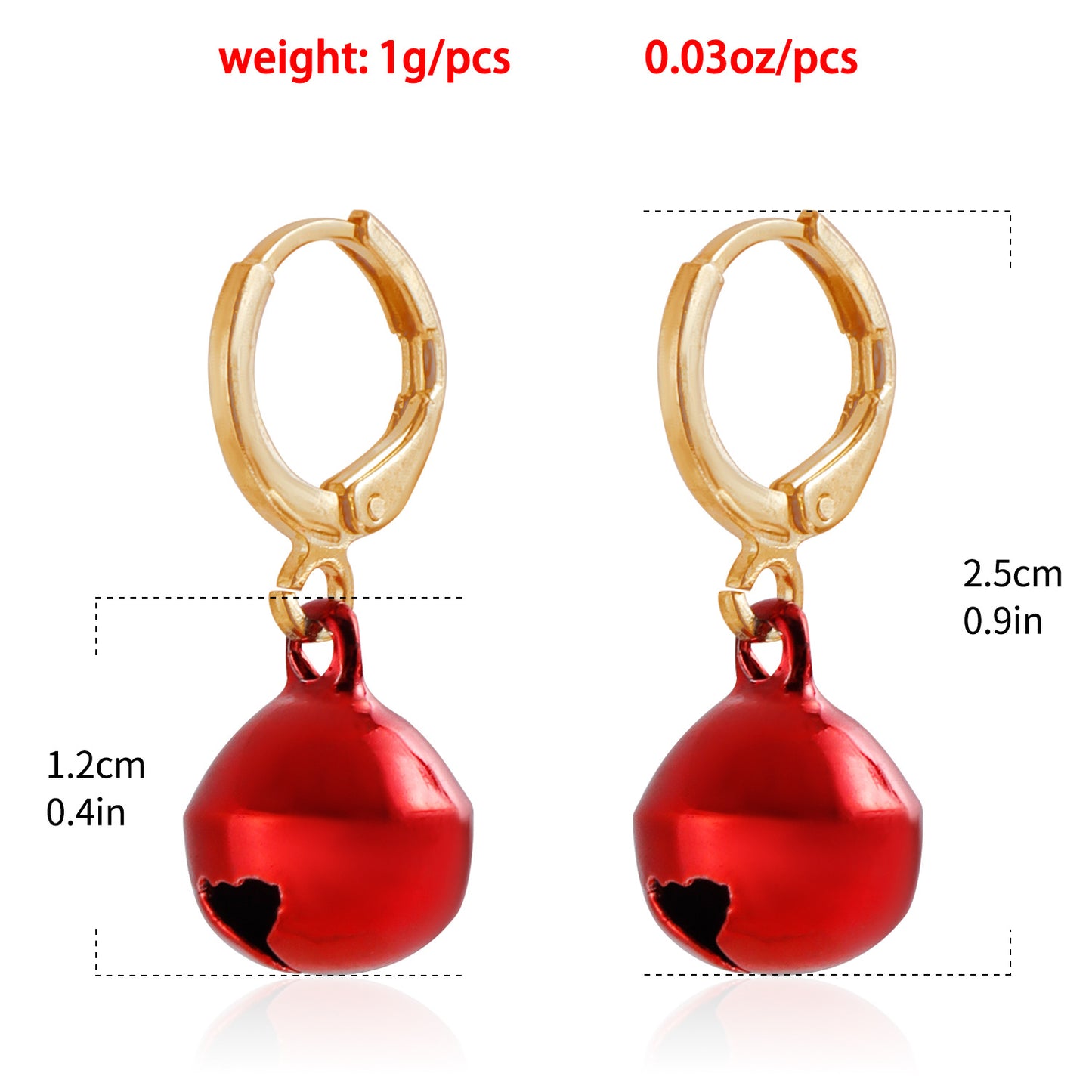 Ornament Wind Christmas Bell Female Color Earrings