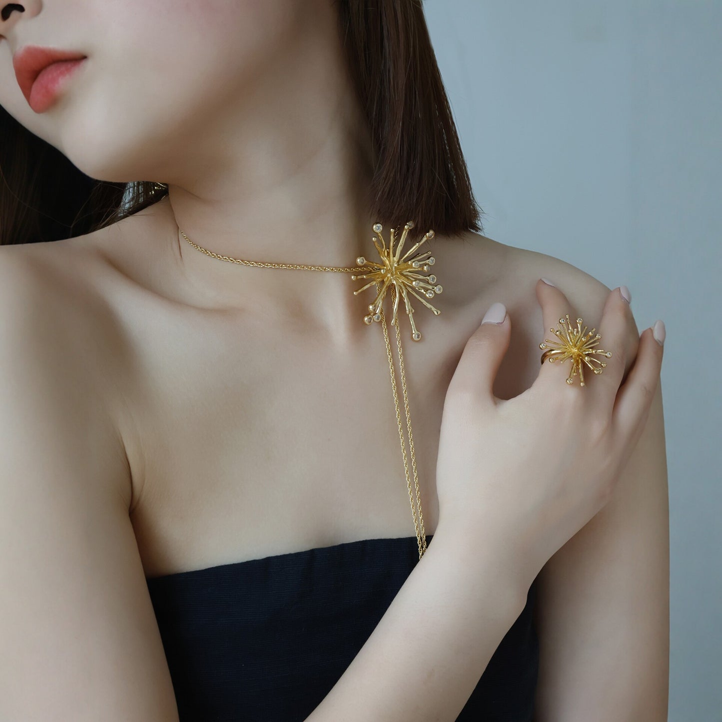 Bright Fireworks Zircon French Simplicity High-grade Cold Style Clavicle Chain Necklaces