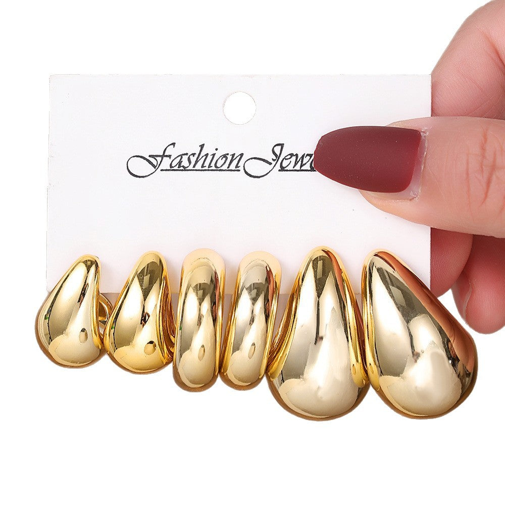 Women's Gold Resin Personalized Simple Ear High-grade Earrings