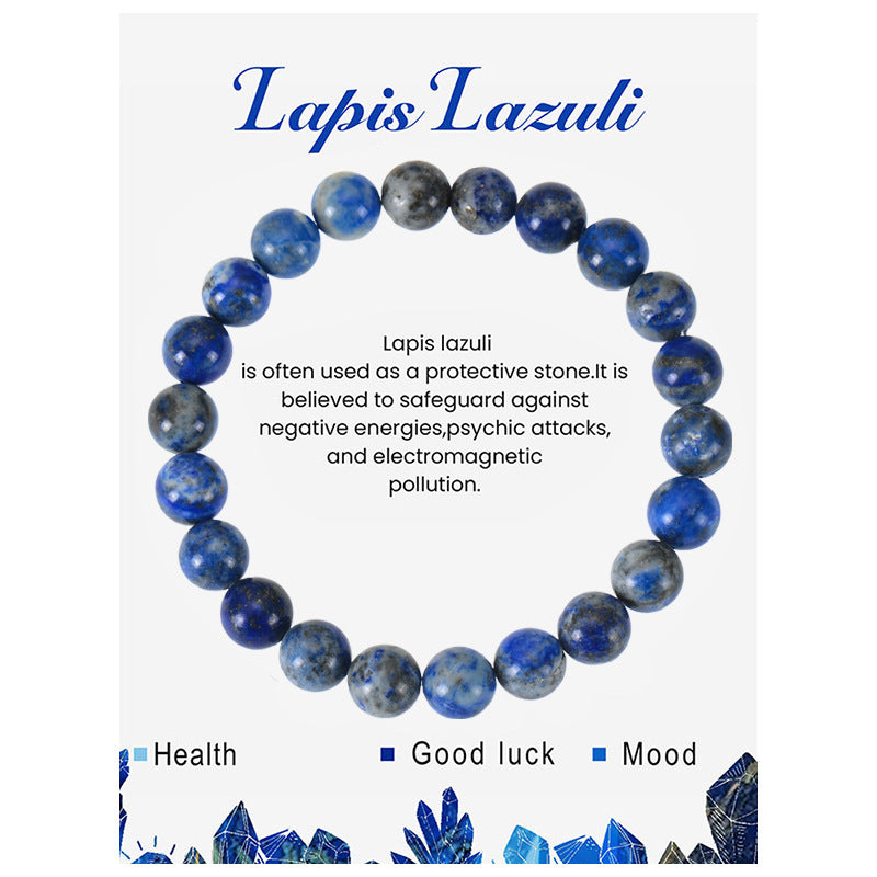 Amethyst Beaded Elastic String Natural Stone Crystal Agate Bracelet