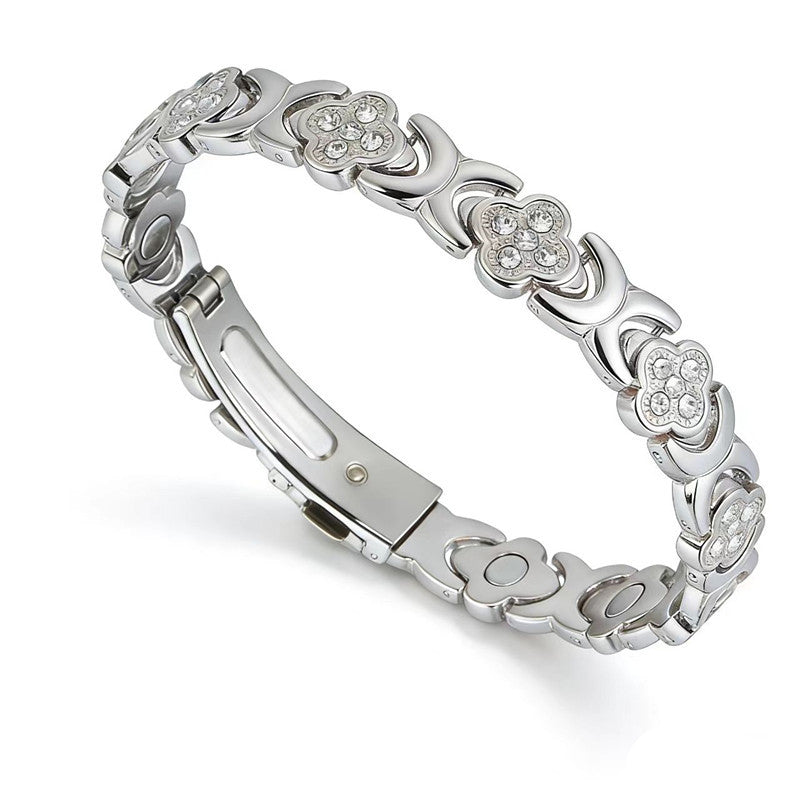 Women's & Men's Bronze Magnet Striped Fashion Full Series Bracelet