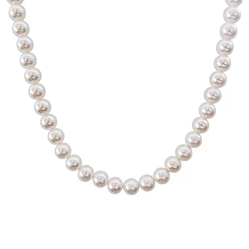 Circle Pearl Flawless Strong Light Versatile High-grade Necklaces