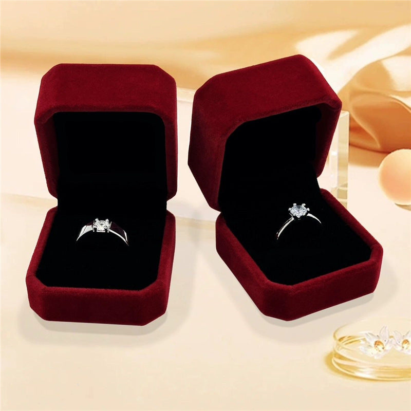 Real Couple Diamond Wedding Flashing Adjustable Rings