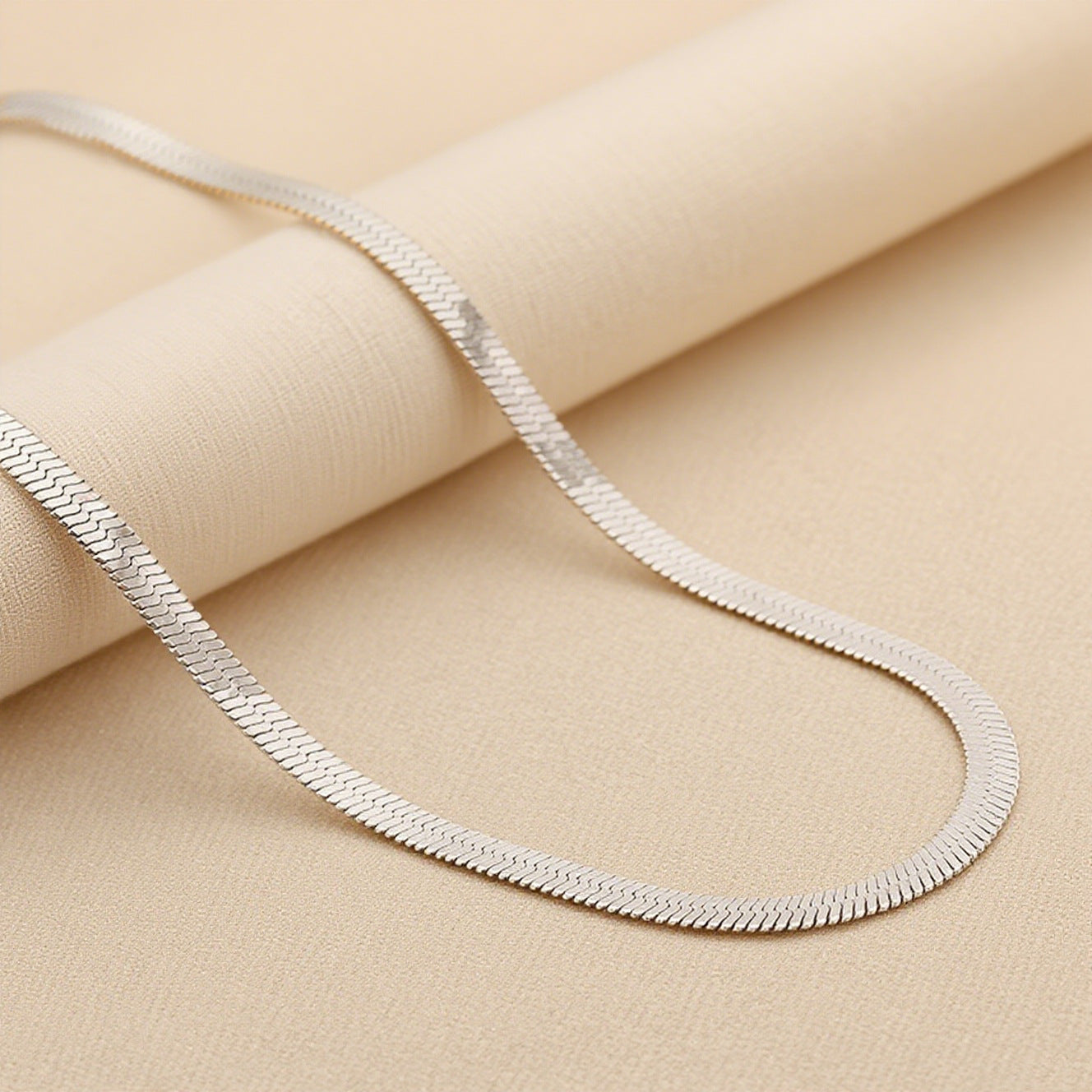 Titanium Female Like Flat Snake Hip Necklaces