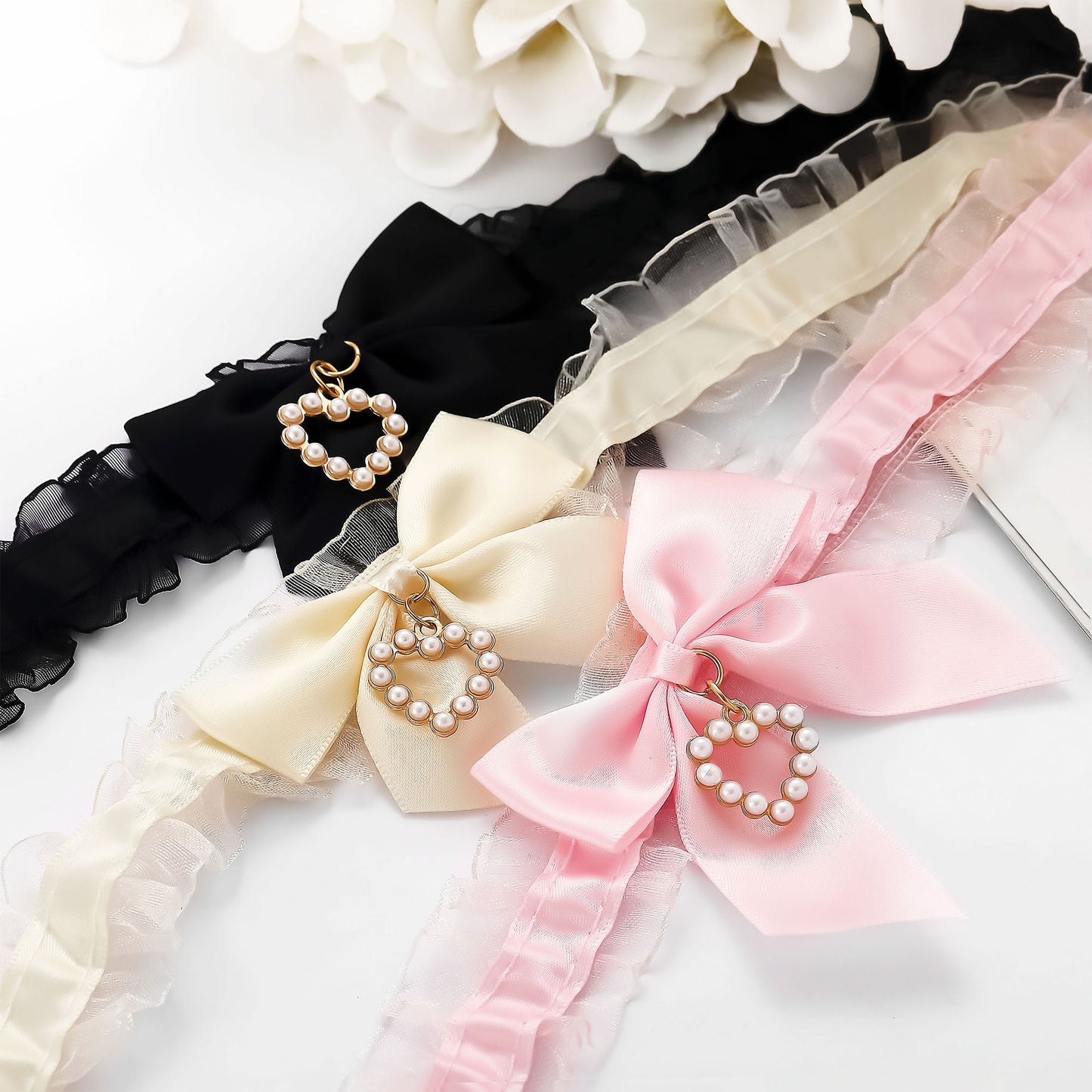 Women's Pure Desire Style Sweet Pearl Love Collar