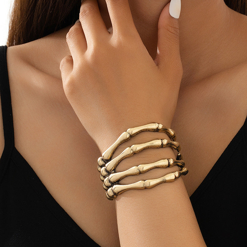 Women's Hollow Ghost Hand Vintage Skull Bracelets