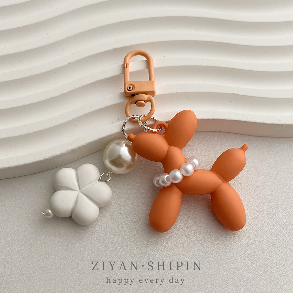 Rubber Balloon Dog Finished Flower Cartoon Earphone Sleeves Hanging Ornaments
