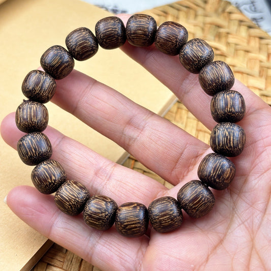 Women's & Men's Chinese Bai Eaglewood Small Door Frame Single Circle Crafts Buddha Bracelets