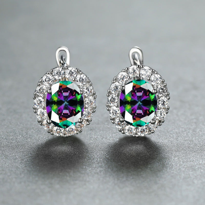 Women's White Diamond For Small Personality Simple Stud Earrings