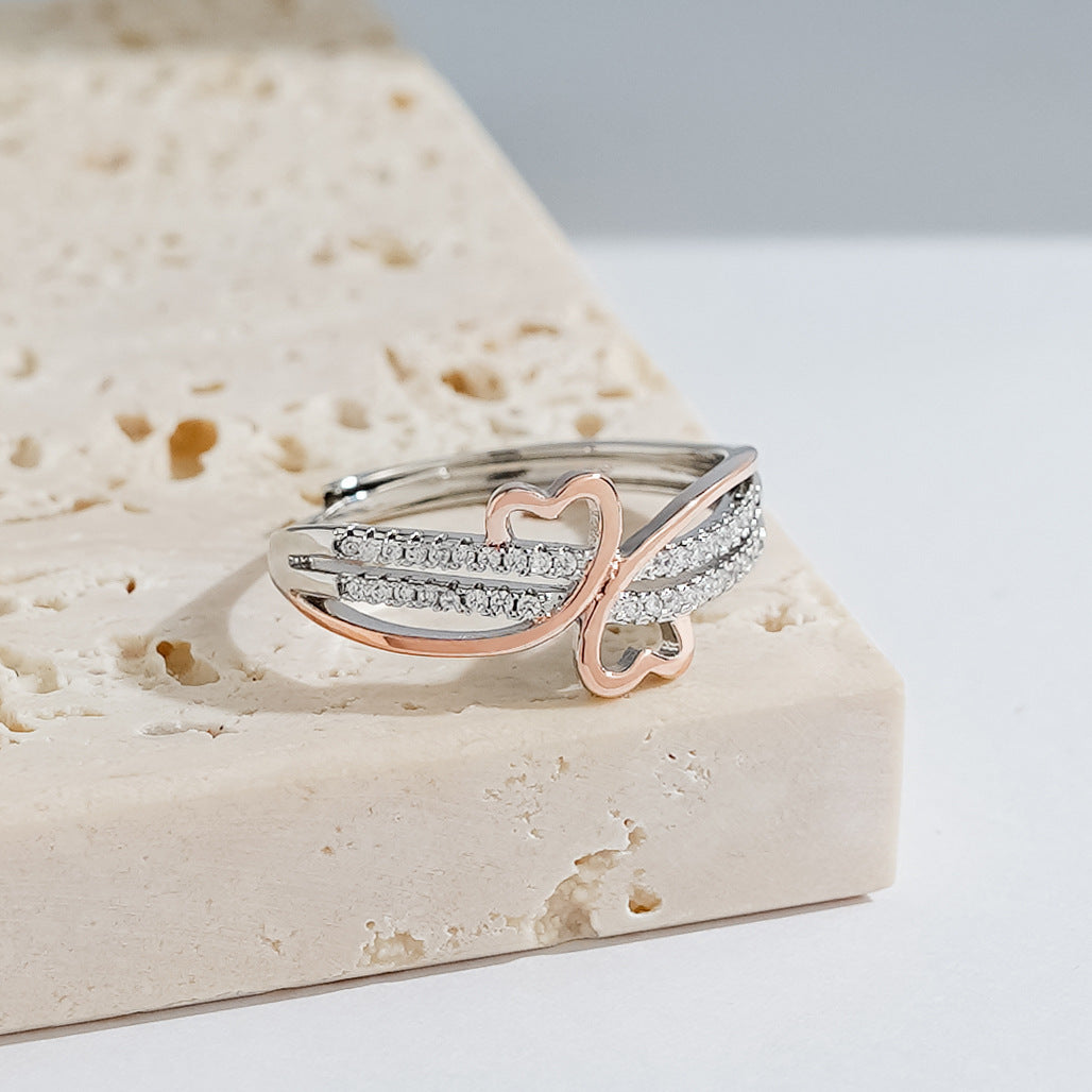 Inlaid Zircon Light Luxury Minority Design Ring