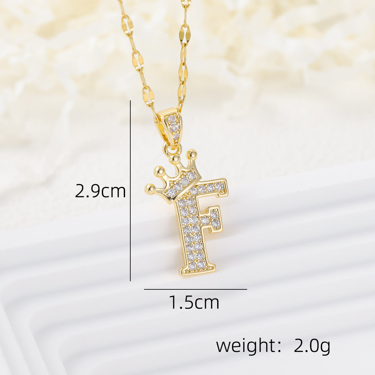 Casual Crown Letters Diamond Fashionable Female Necklace