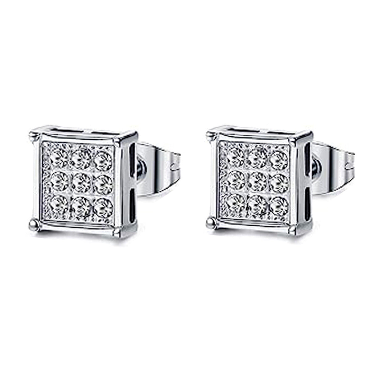 Women's & Men's Titanium Steel Ear Rhinestone Niche High-grade Earrings