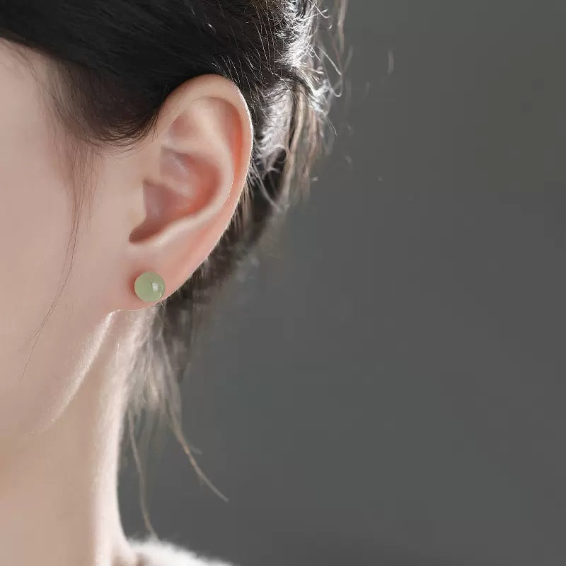 Women's Imitation Jade Ear Sier Simple Retro Affordable Luxury Rings
