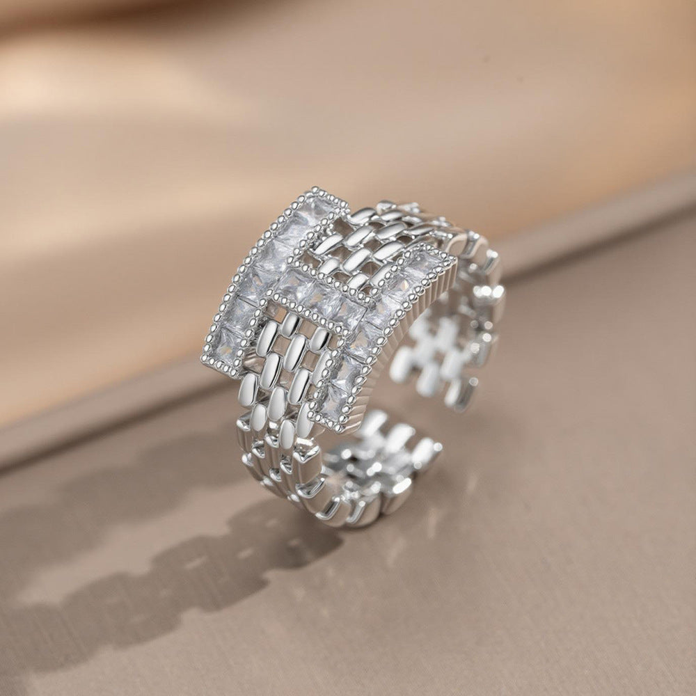 Female Niche Personality Strap Design Index Finger Light Luxury Ring