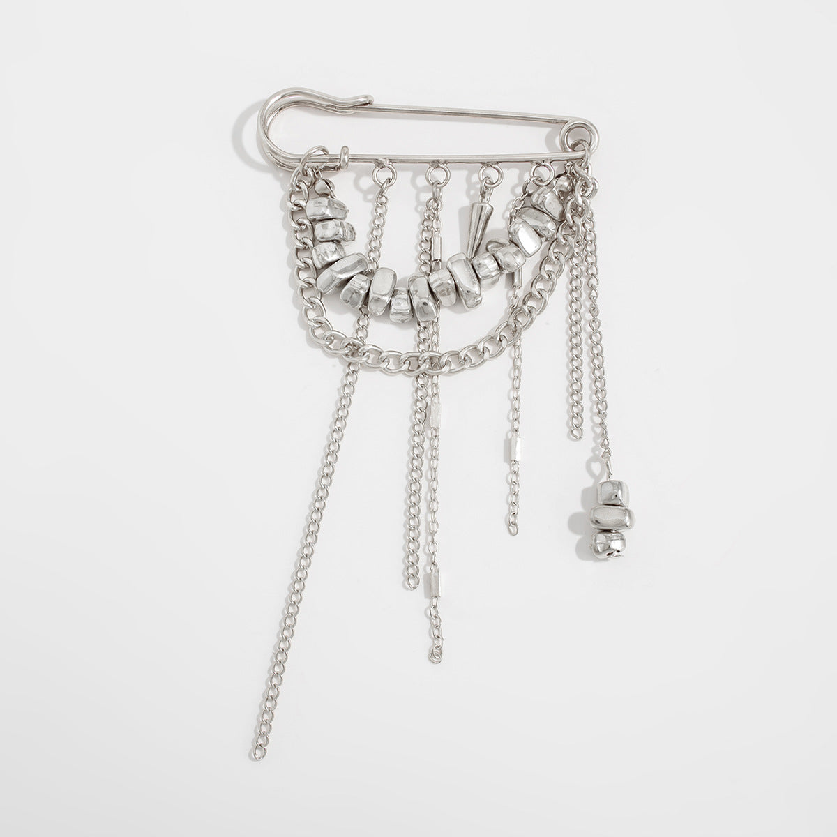 Pin Brooch Design Gravel Rivet Shortened Brooches