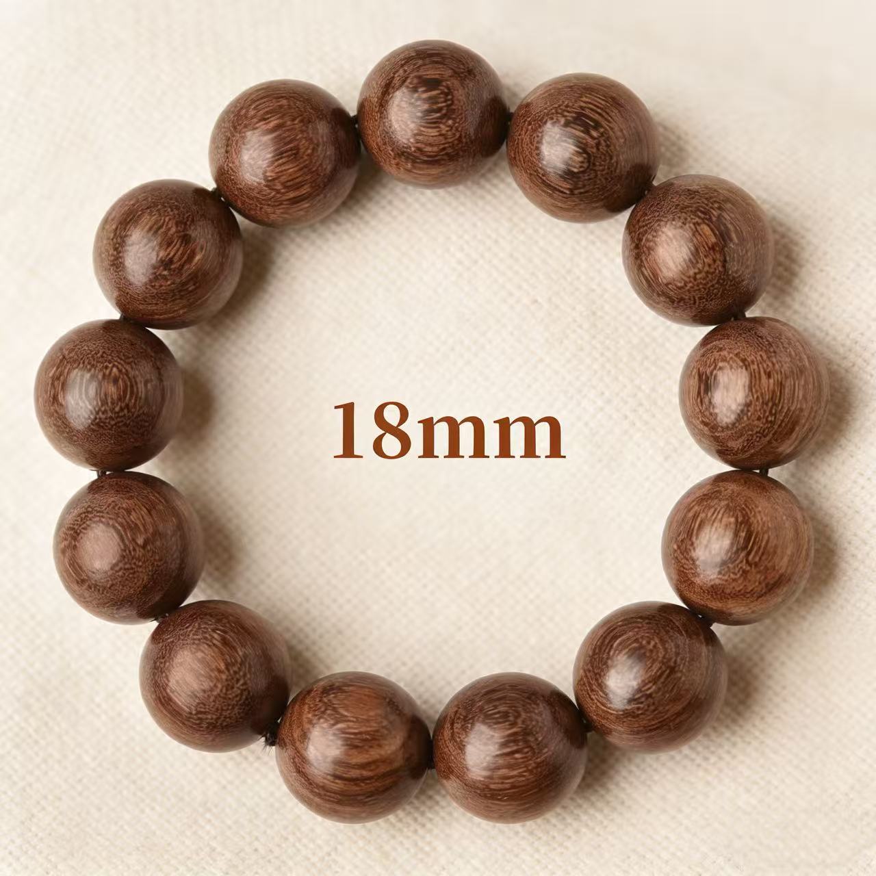 Grain Old Materials Gold Sandalwood Pcs Buddha Beads Unisex Style Bracelet