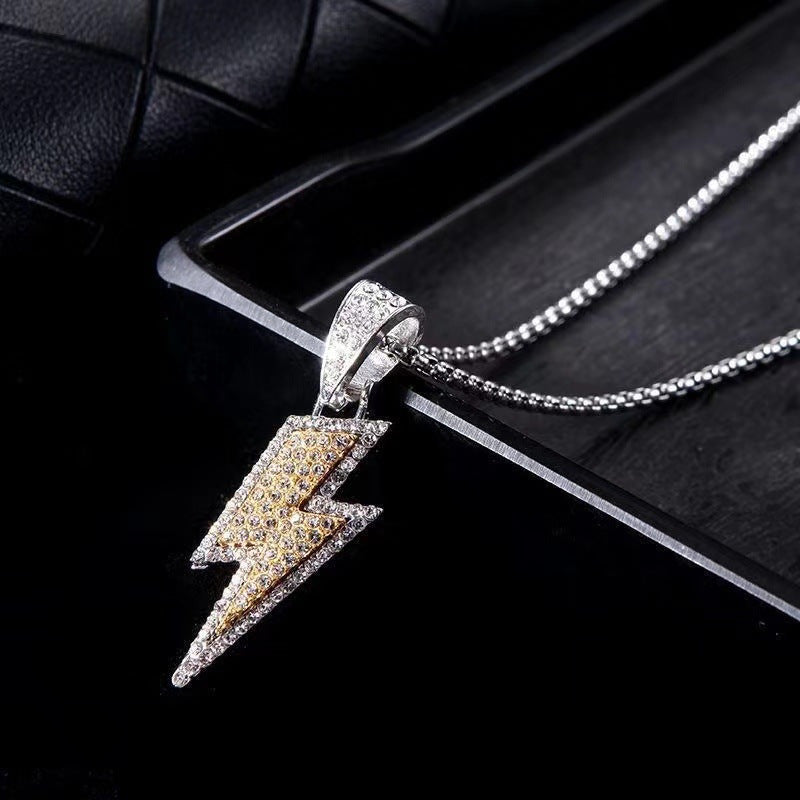 Men's & Women's Lightning Fashion Personality Affordable Luxury Hip Hop Punk Sweater Necklaces