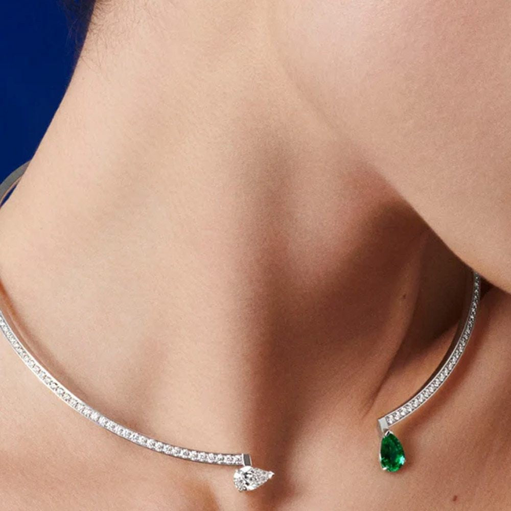Women's Diamond Open High-grade Party Fashion Alloy Collar