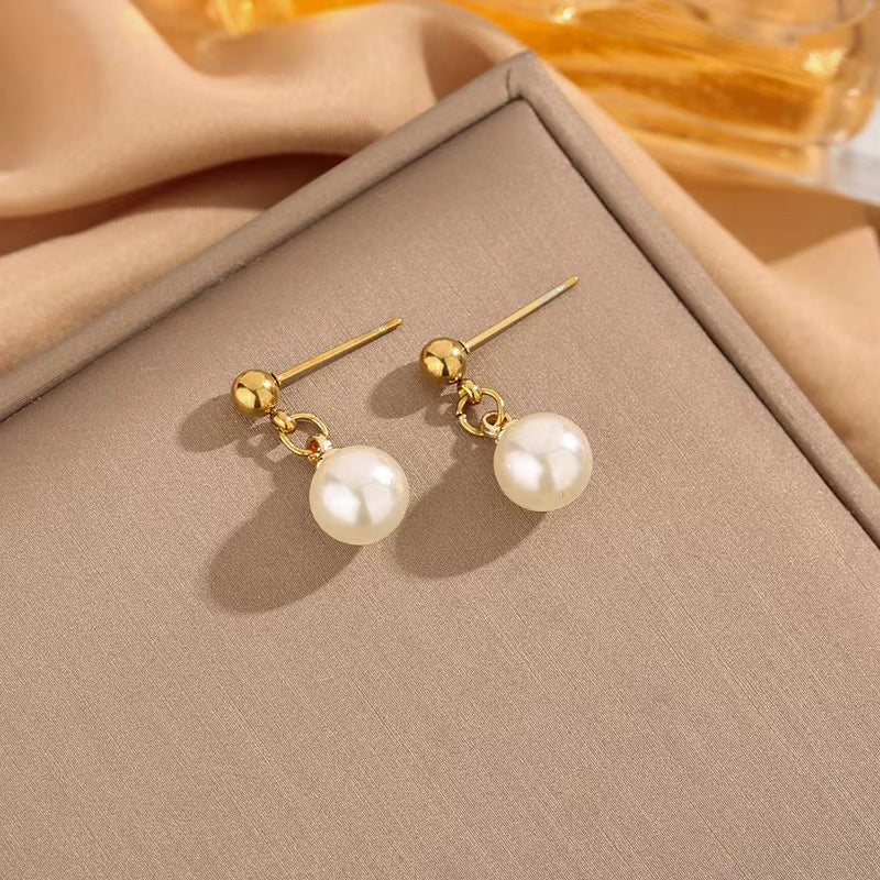 Fashion Titanium Steel Female Niche High-grade Summer Earrings