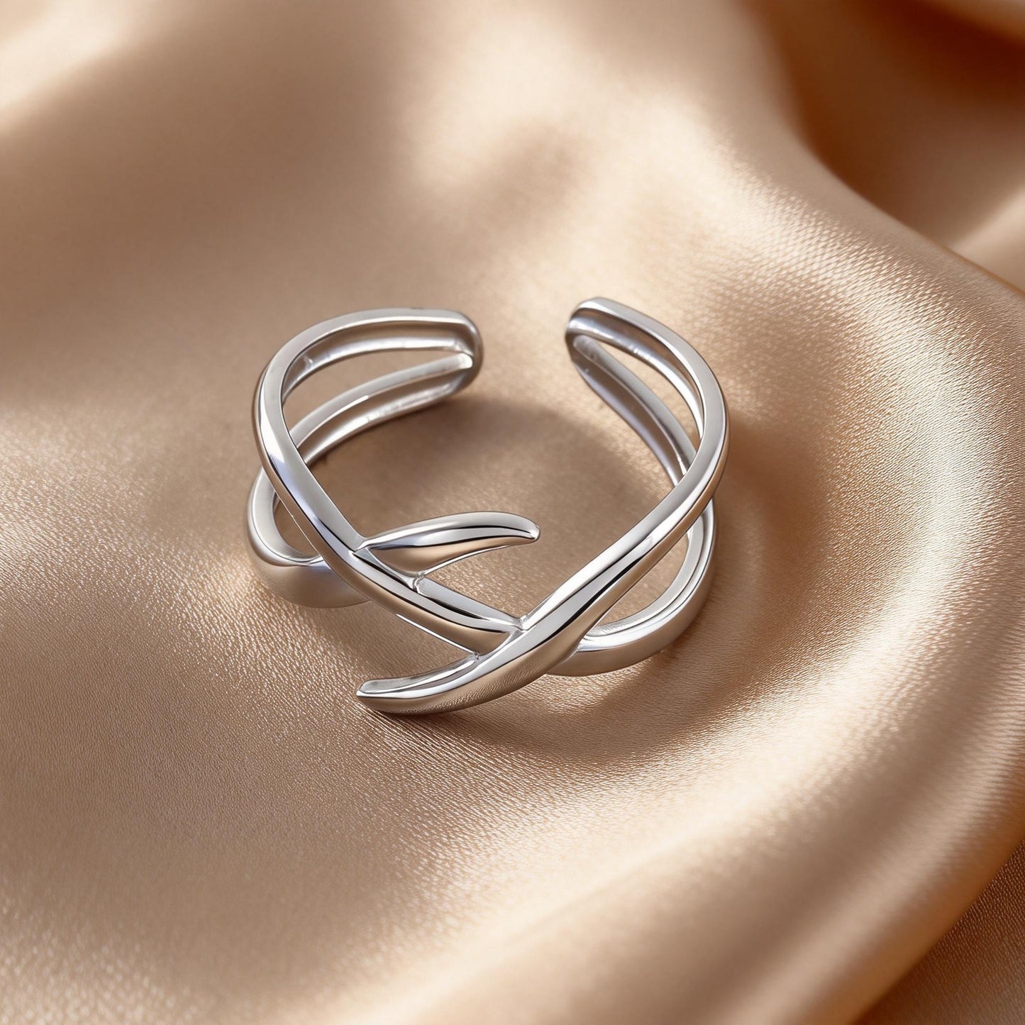 Steel Open-end Niche High-grade Fashion Trend Affordable Luxury Style Ring