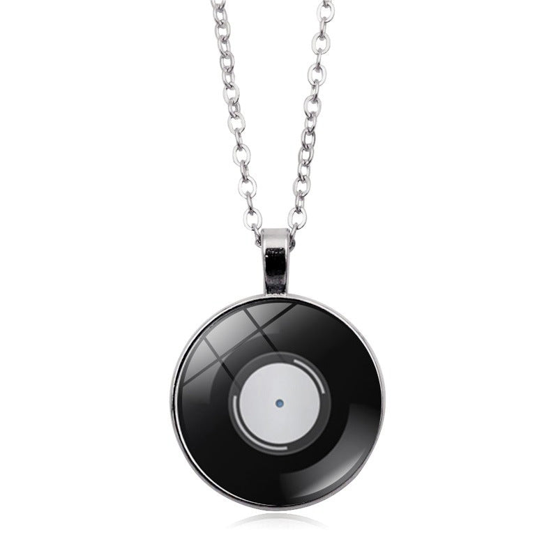 Women's Gramophone Record Pattern Time Stone Fashion Accessories Necklaces