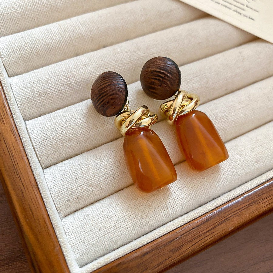 Women's Round Flower Vintage Ethnic Style Ear Niche Rings