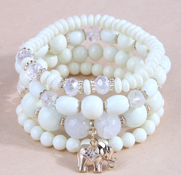 Fashionable Bohemian Elephant Simple Mix Match Metal Bracelet