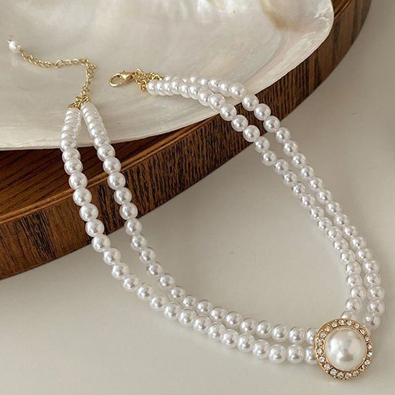 Women's Stitching Heart Clavicle Chain Light Luxury Necklaces